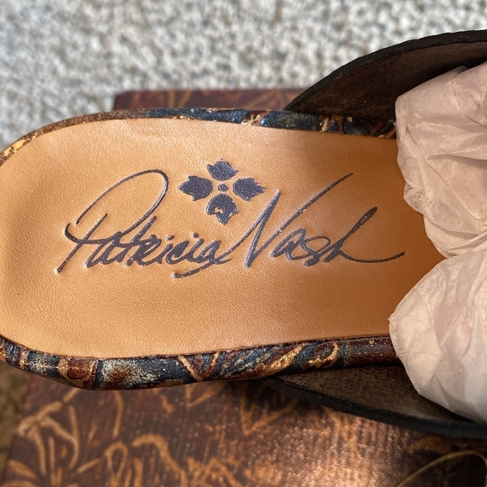 Patricia Nash Ruffina Heeled Mules Size 8.5 in EUC - Picture 5 of 11